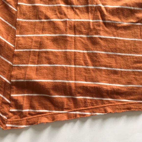 NWT Anthropologie T.La Riley Asymmetrical Pocket Tee Top Sz S Gold Orange Boho - Picture 5 of 13